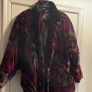 Vintage Mulberry Street Colorful Ski Jacket with High Collar